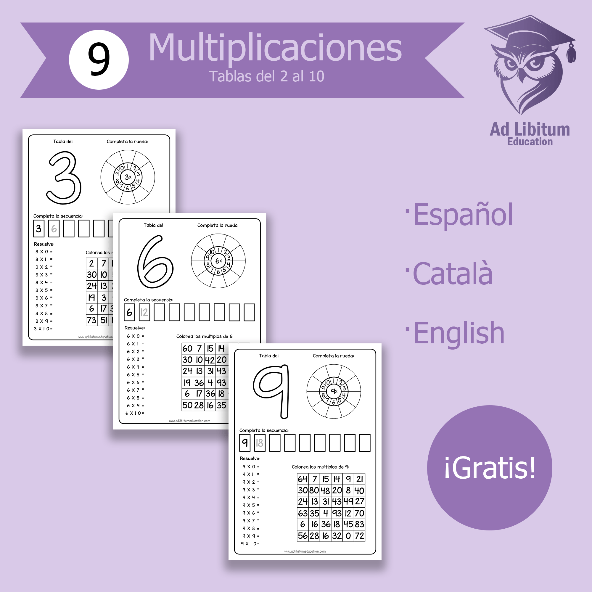 Cuadernillo de multiplicaciones para primaria – GRATIS e imprimible