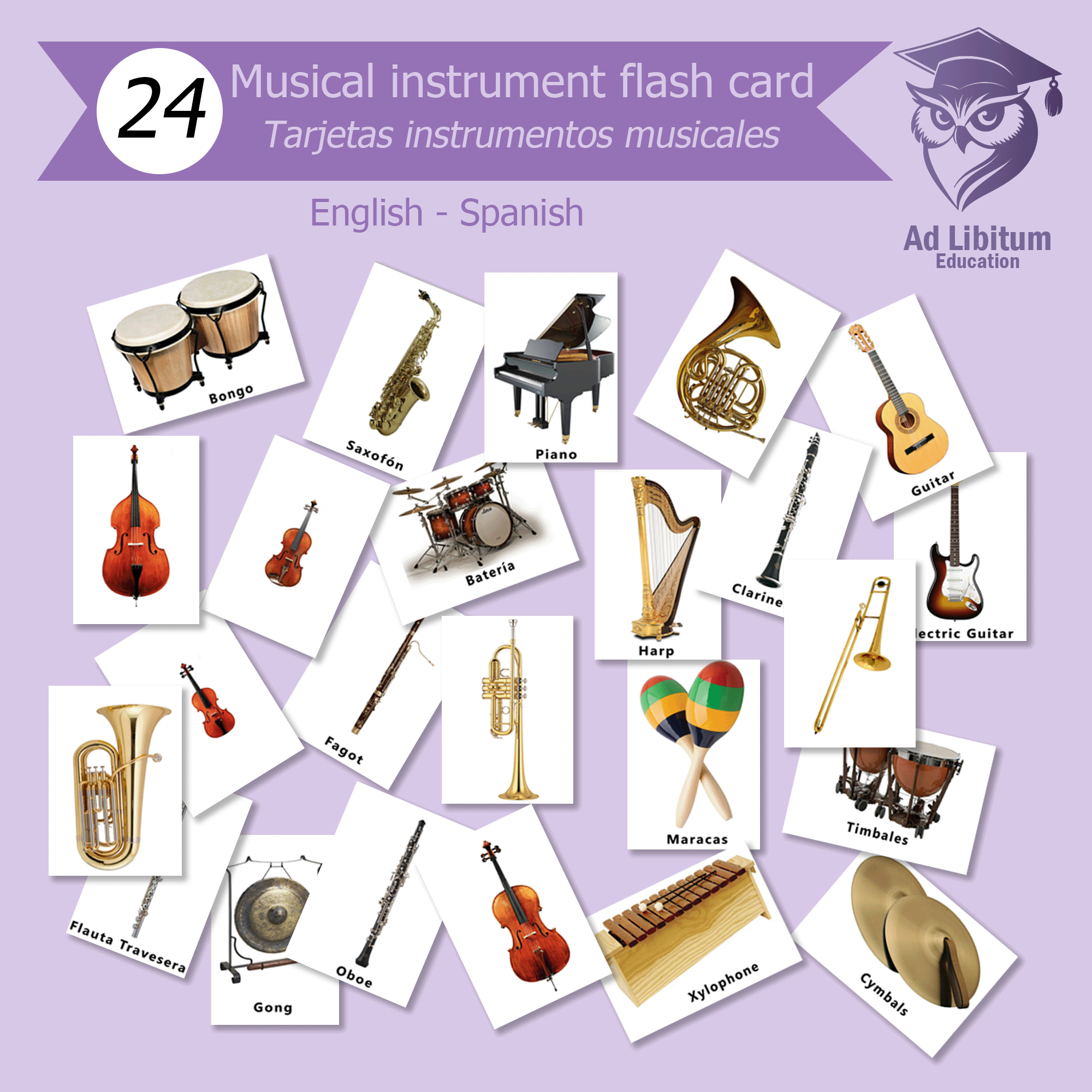tarjetas de instrumentos musicales