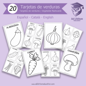 Tarjetas de Verduras para Imprimir